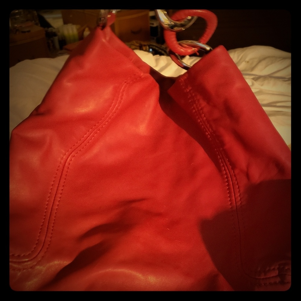 Red Michael Kors hobo